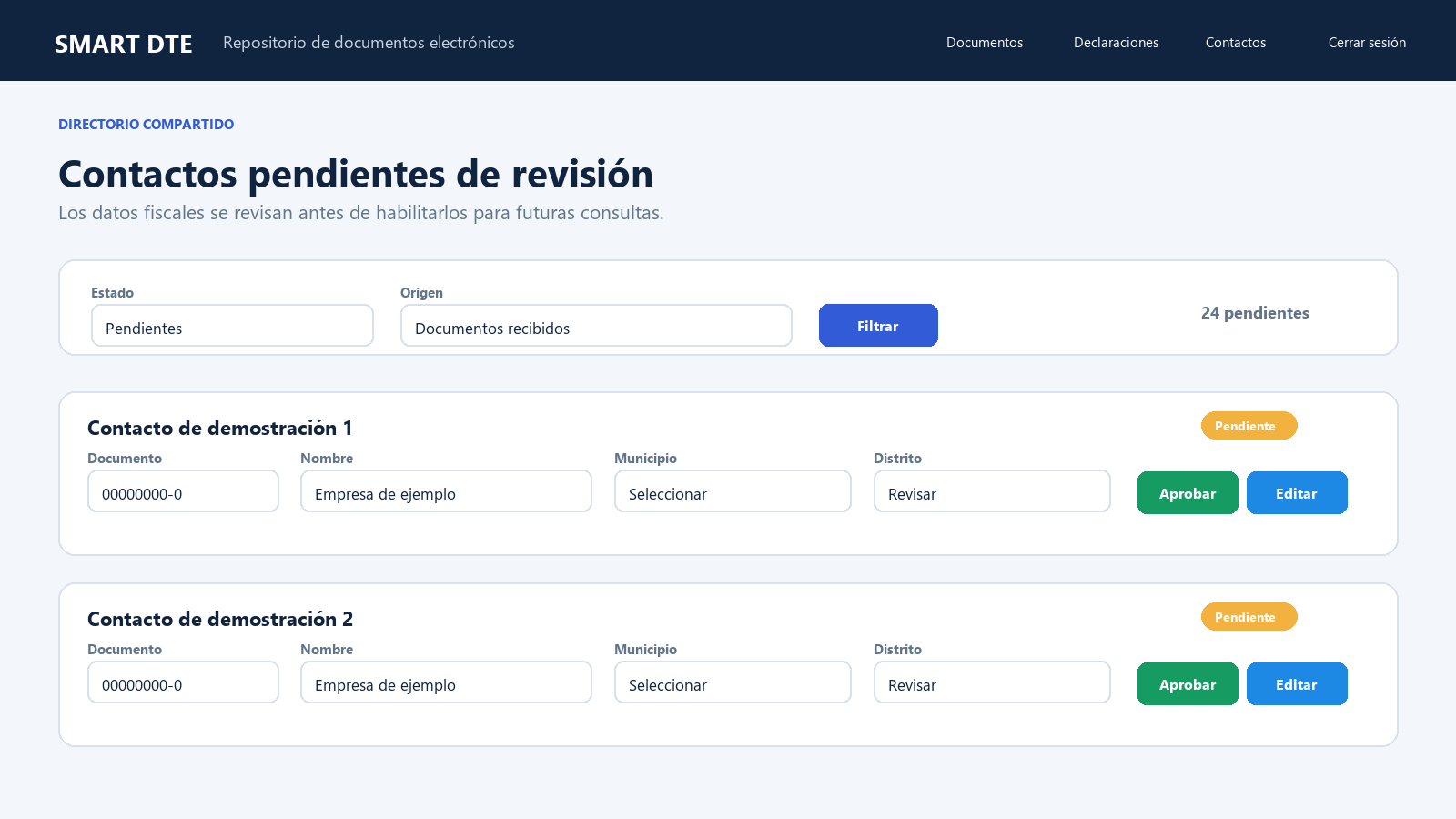 Validación de contactos antes del autocompletado